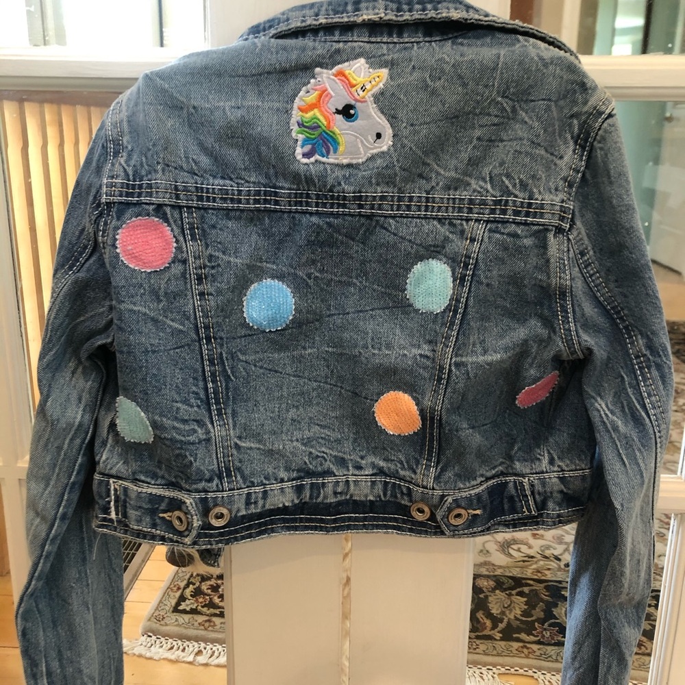 Hand Embellished Kids Denim Jacket